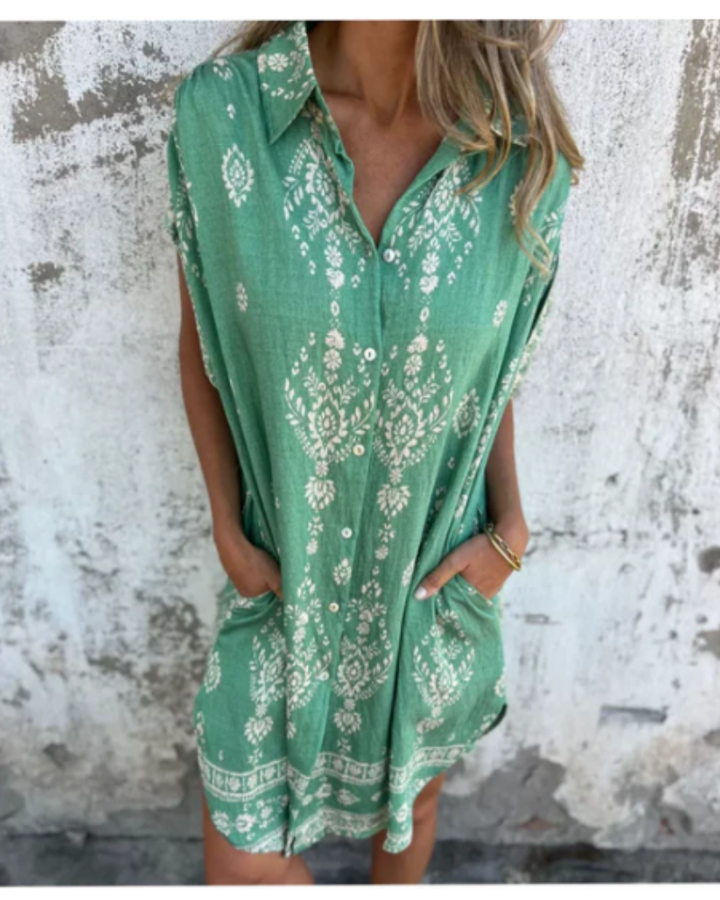 ORONE - ABITO STAMPATO LOOSE FIT