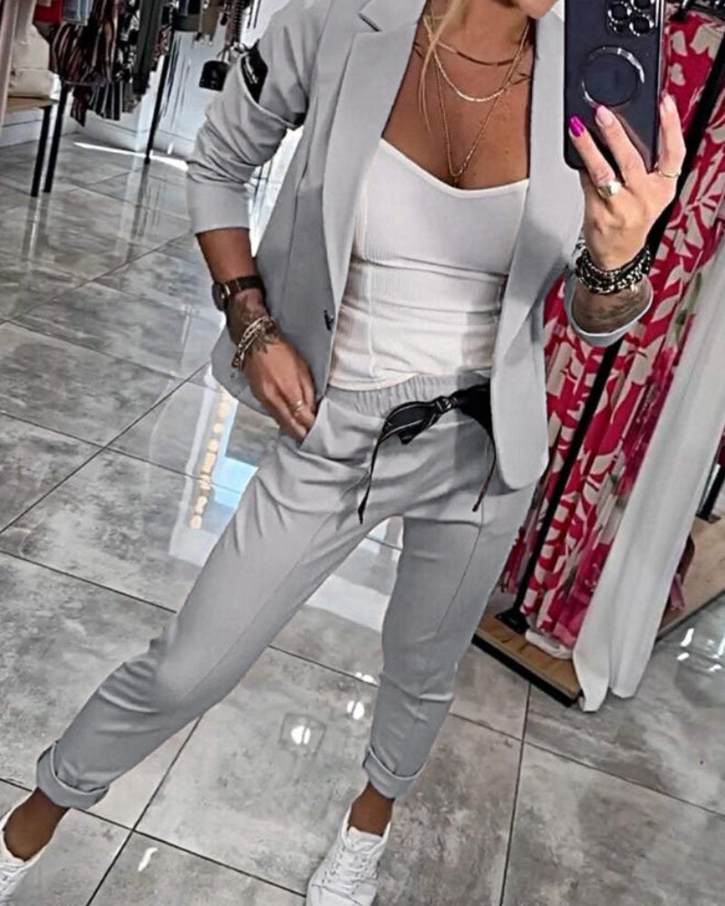 MALOU - Top con giacca e pantaloni