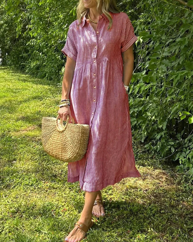 ANOREA - ABITO ELEGANTE A RIGHE