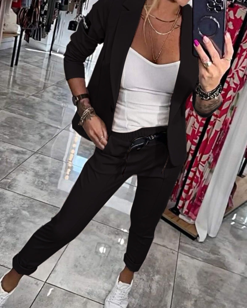 MALOU - Top con giacca e pantaloni