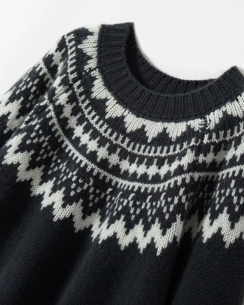 BARIA - MAGLIONE A MAGLIA CON SCOLLO A O