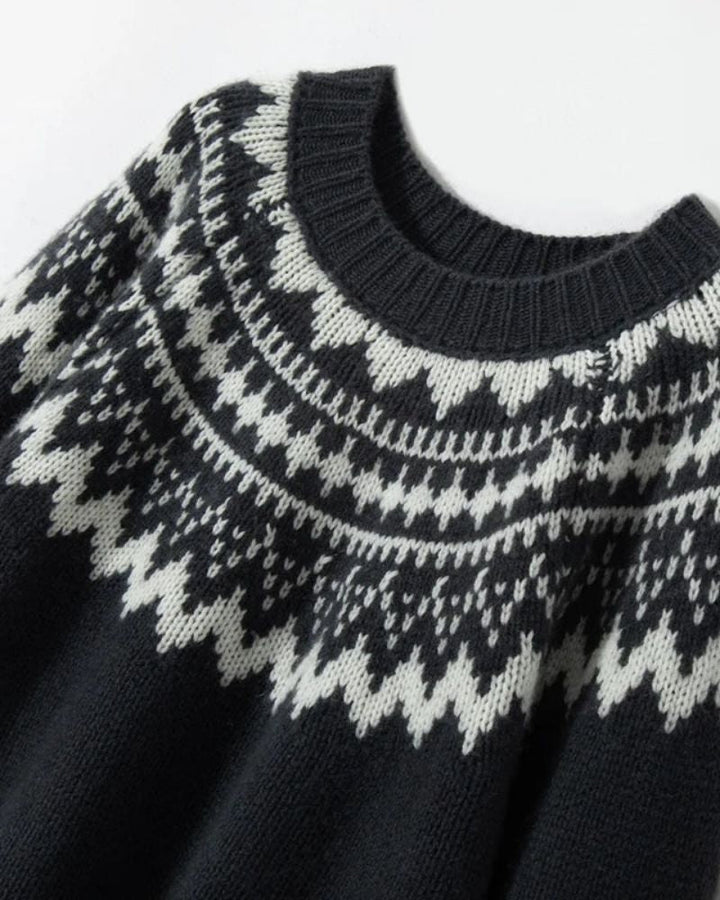 BARIA - MAGLIONE A MAGLIA CON SCOLLO A O
