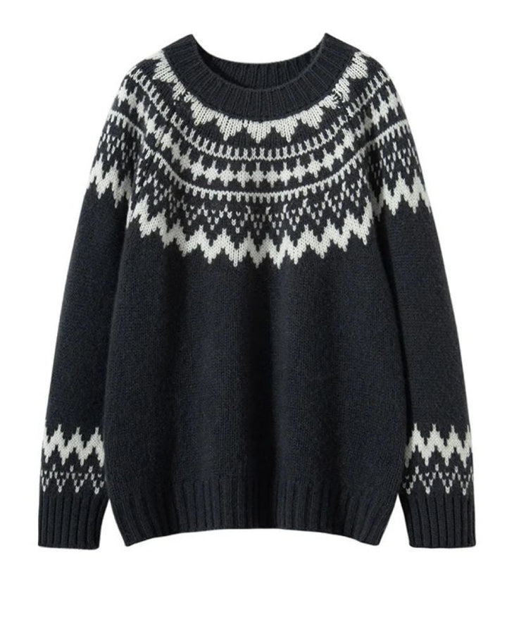 BARIA - MAGLIONE A MAGLIA CON SCOLLO A O
