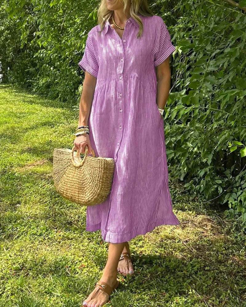 ANOREA - ABITO ELEGANTE A RIGHE