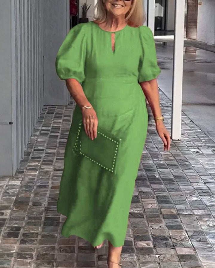 FIONA - ABITO IN COTONE E LINO DALL'ESSENZA ELEGANTE