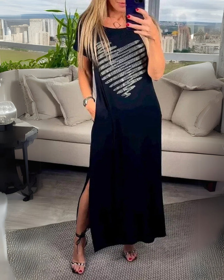 ENILA - Abito casual con cuore d'argento