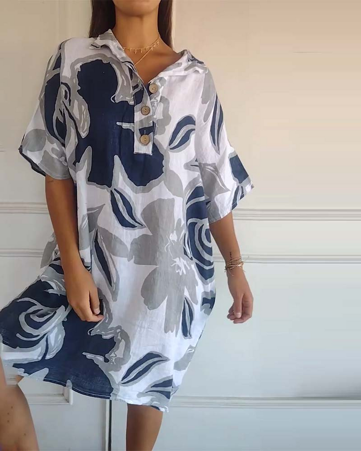 CLEMENCIA – CAMICIA-ABITO FLOREALE