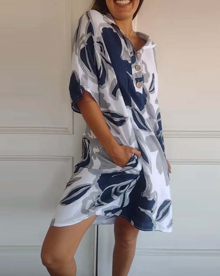 CLEMENCIA – CAMICIA-ABITO FLOREALE
