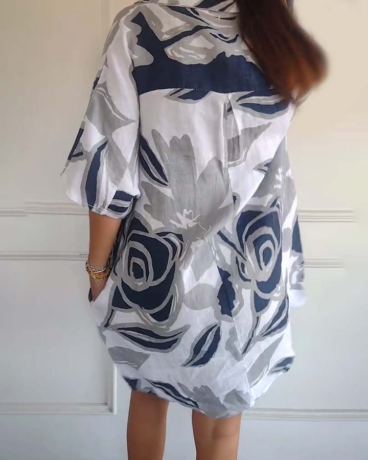 CLEMENCIA – CAMICIA-ABITO FLOREALE