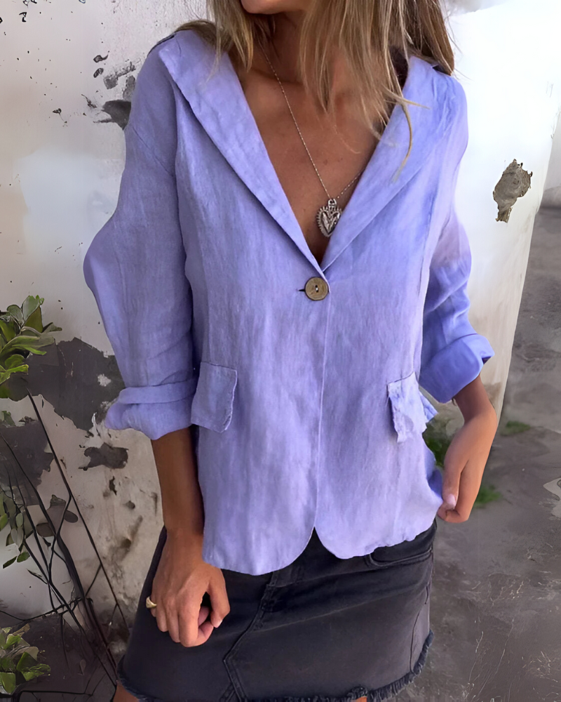 IZARI - TOP BLAZER MINIMALISTA