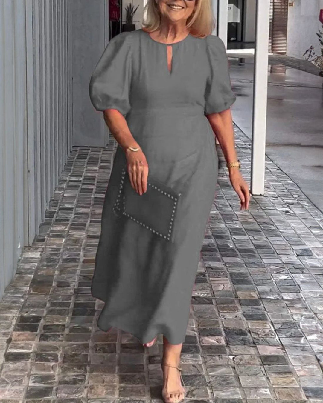 FIONA - ABITO IN COTONE E LINO DALL'ESSENZA ELEGANTE