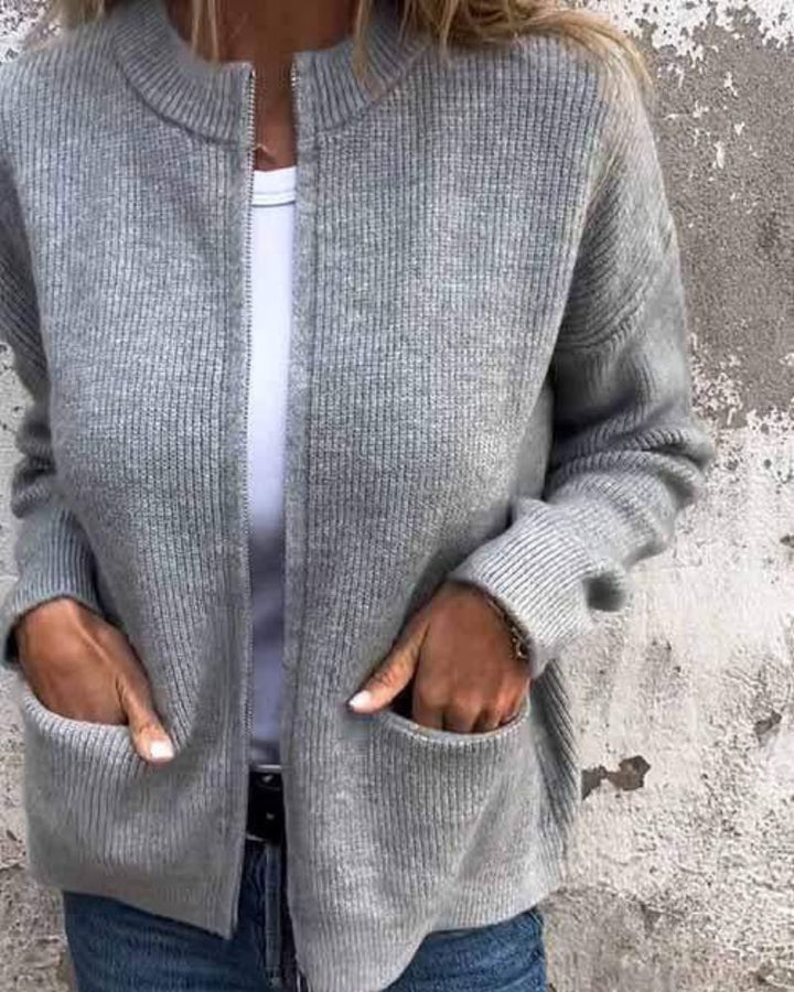 ERA - CARDIGAN IN COTONE LAVORATO A MAGLIA