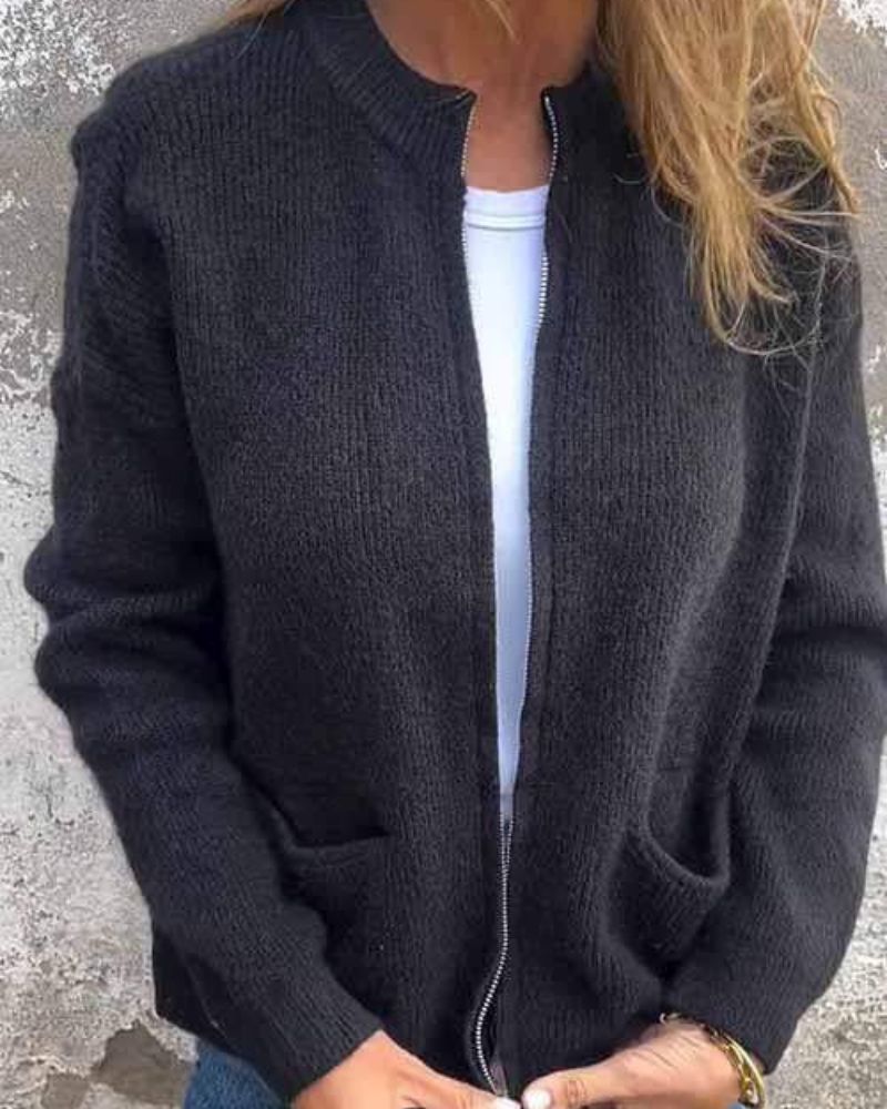 ERA - CARDIGAN IN COTONE LAVORATO A MAGLIA