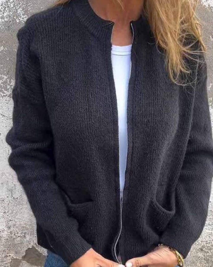 ERA - CARDIGAN IN COTONE LAVORATO A MAGLIA