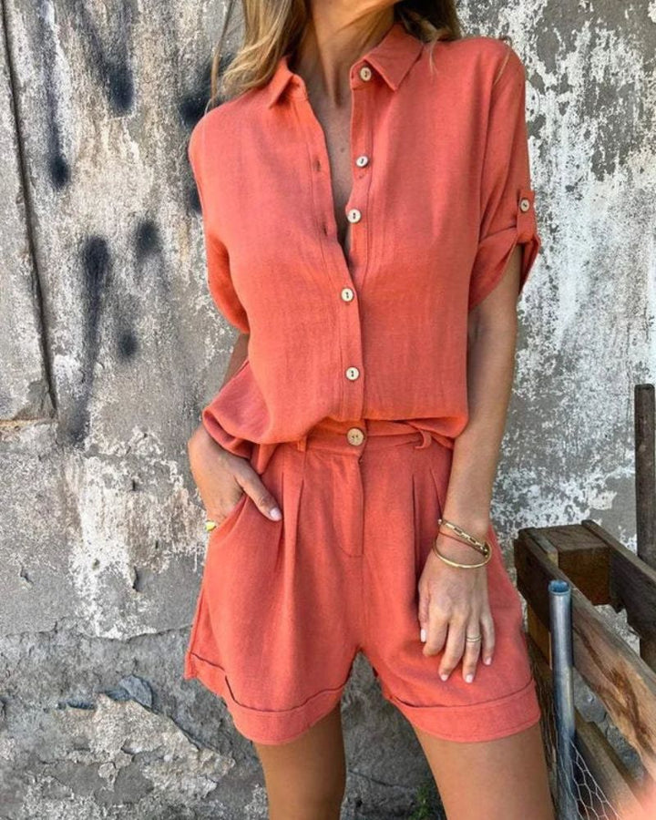 LENI - SET ESTIVO IN COTONE E LINO