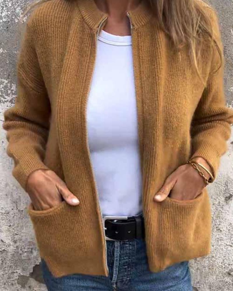 ERA - CARDIGAN IN COTONE LAVORATO A MAGLIA