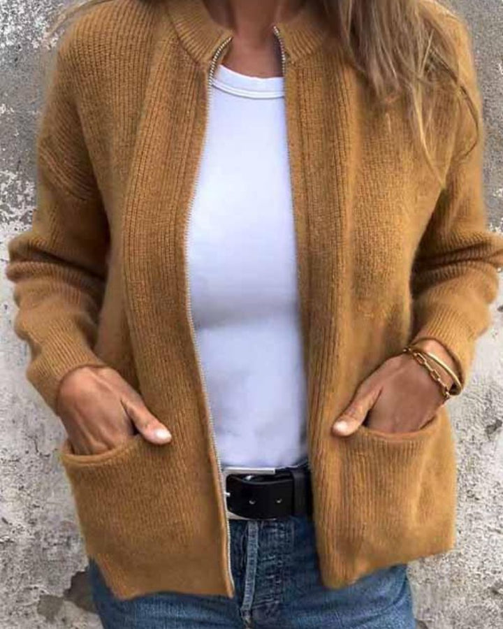 ERA - CARDIGAN IN COTONE LAVORATO A MAGLIA