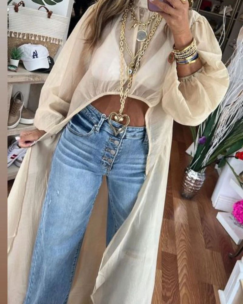 NYXELLE - Maxi top in pizzo
