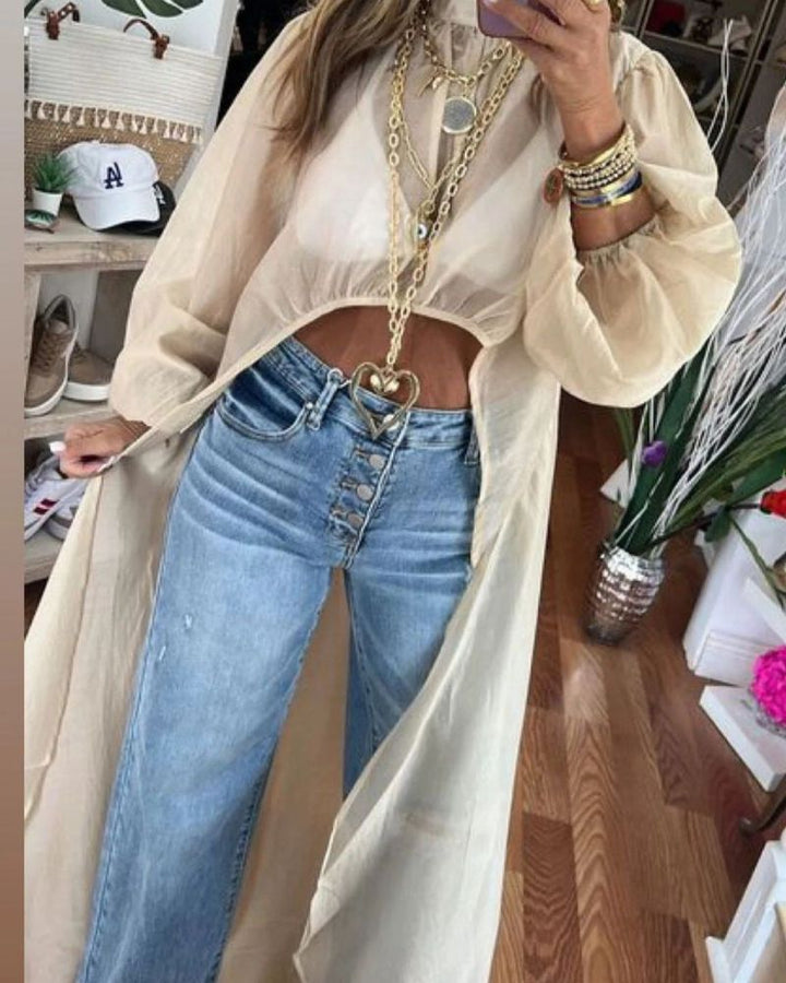 NYXELLE - Maxi top in pizzo