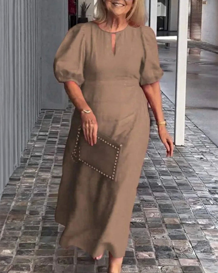 FIONA - ABITO IN COTONE E LINO DALL'ESSENZA ELEGANTE