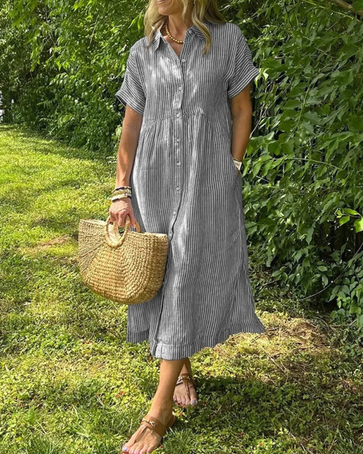 ANOREA - ABITO ELEGANTE A RIGHE