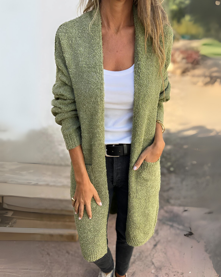 BELIA - Cardigan casual in maglia con tasca