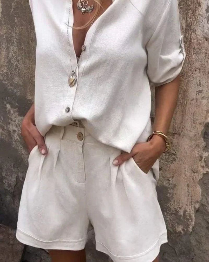 LENI - SET ESTIVO IN COTONE E LINO