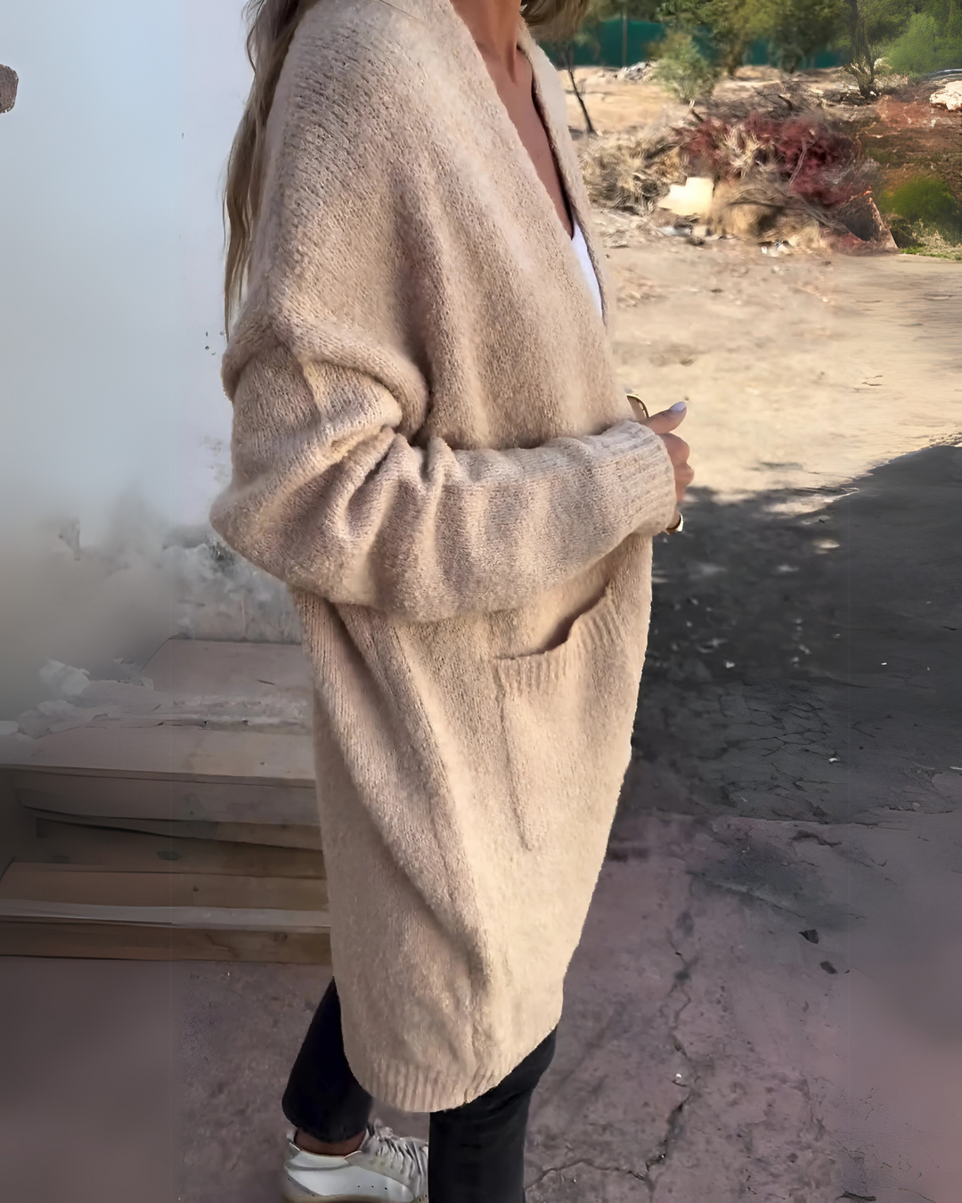 BELIA - Cardigan casual in maglia con tasca