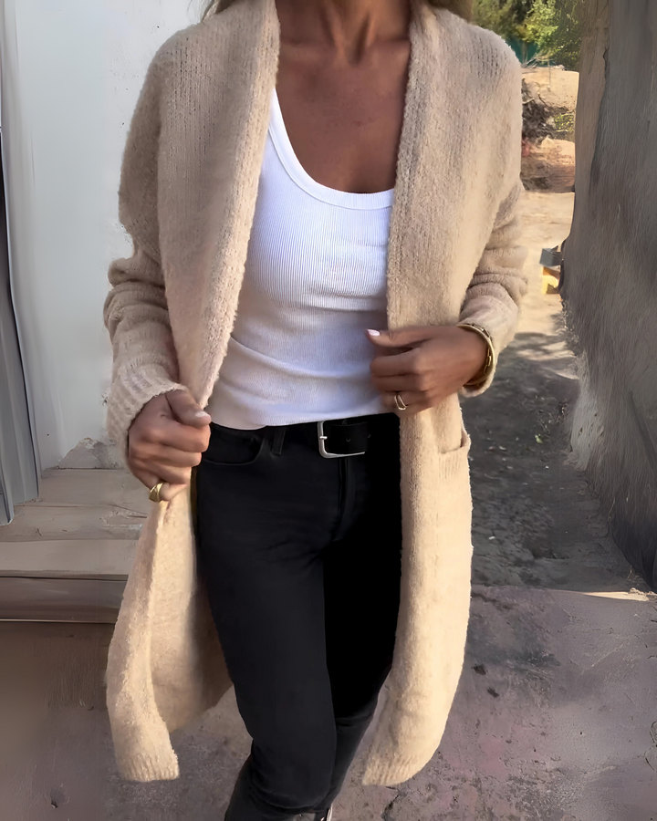BELIA - Cardigan casual in maglia con tasca