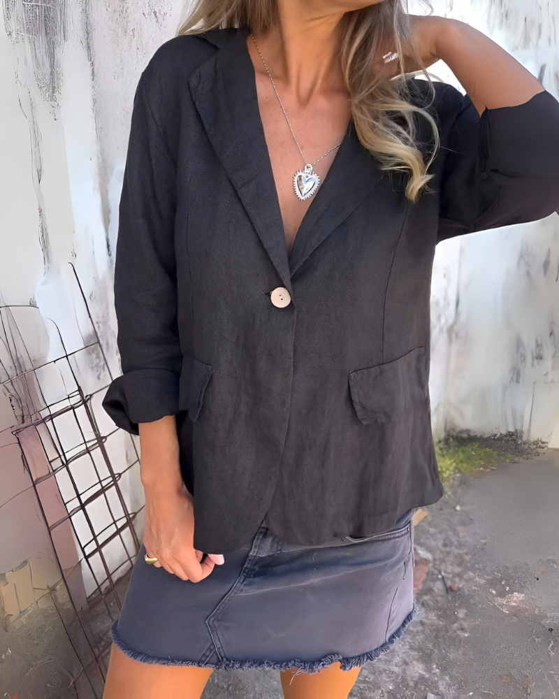 IZARI - TOP BLAZER MINIMALISTA