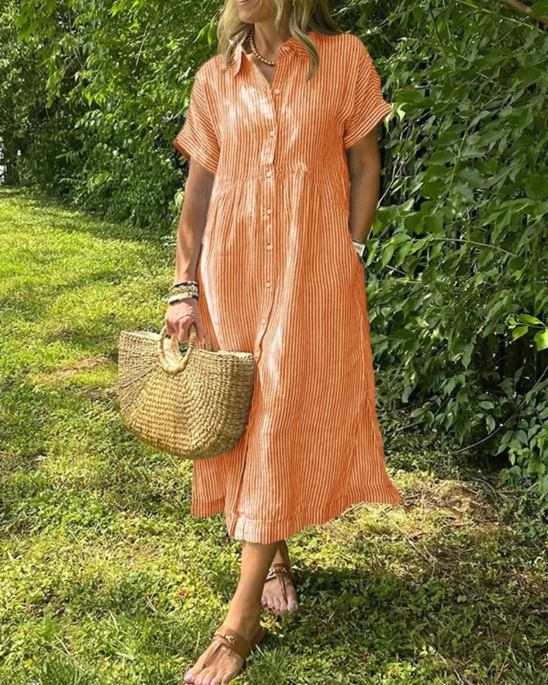 ANOREA - ABITO ELEGANTE A RIGHE