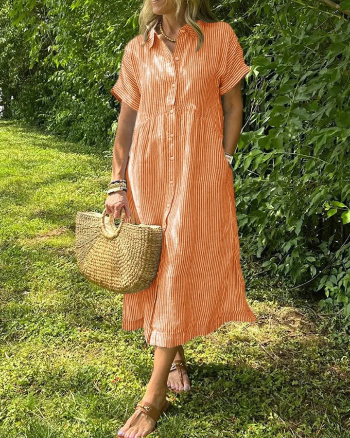 ANOREA - ABITO ELEGANTE A RIGHE