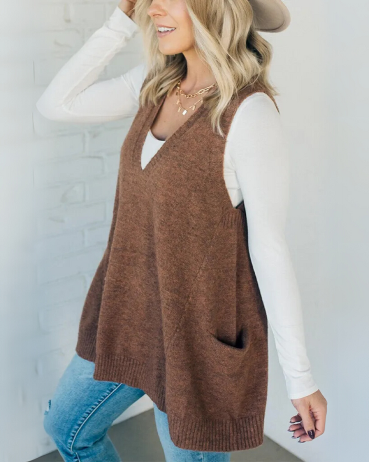 AROLA - Gilet in maglia accogliente