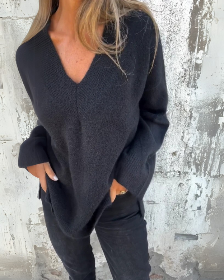 MARIANE - MAGLIONE CASUAL CON SCOLLO A V