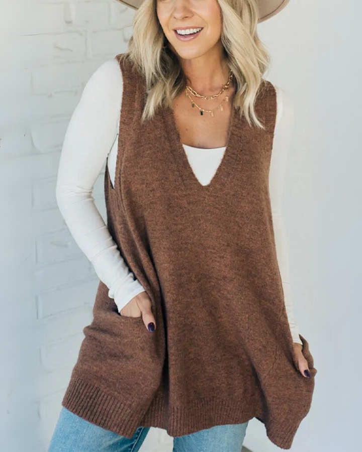 AROLA - Gilet in maglia accogliente
