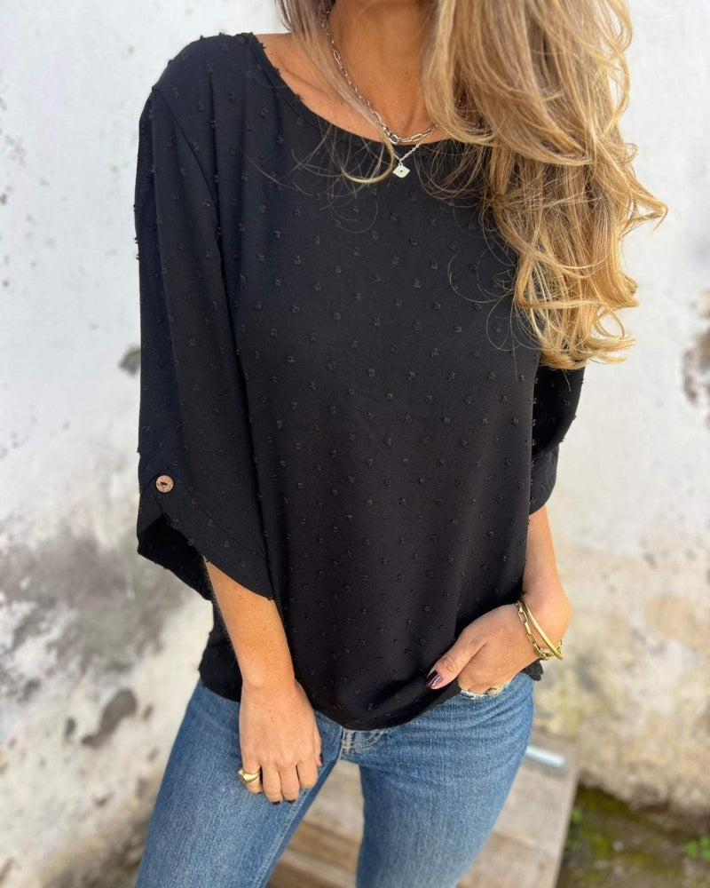 VARENA - Camicetta chic in chiffon jacquard