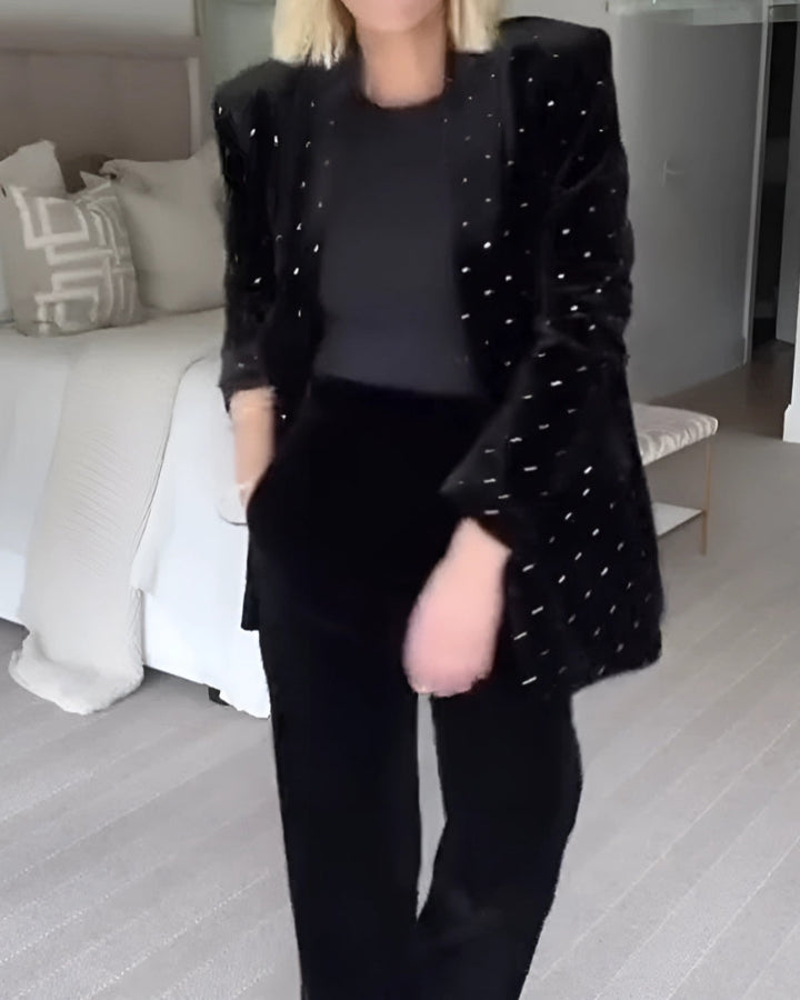 SAVAYA - Blazer di velluto con diamanti