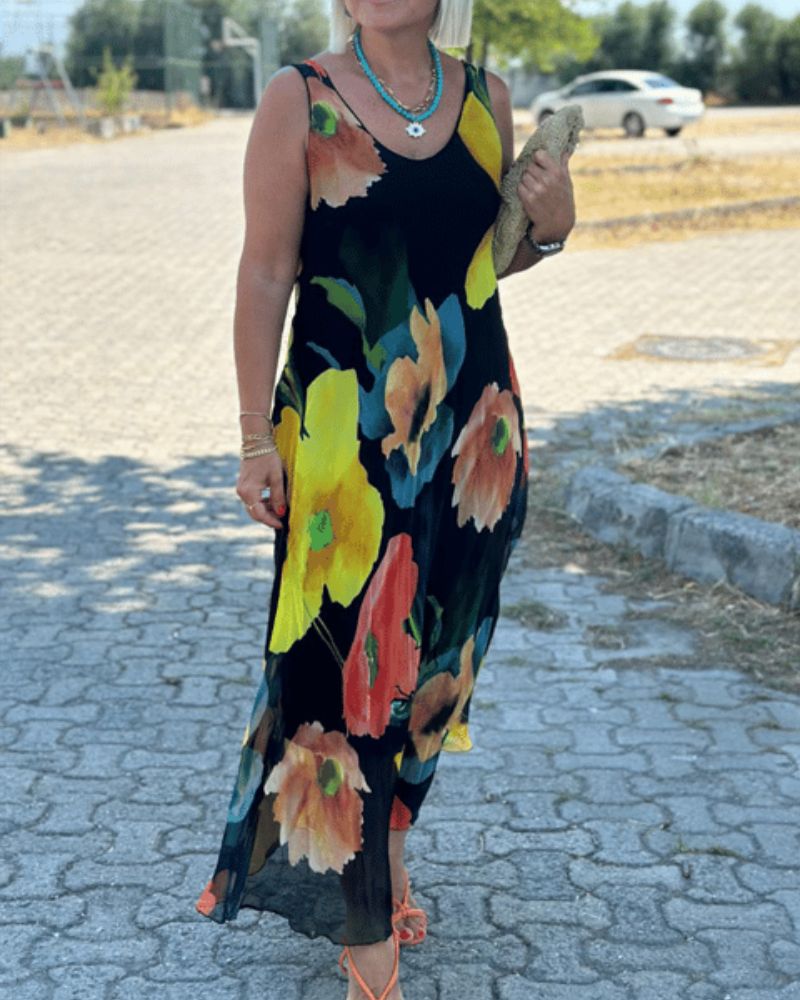 DERANI - ABITO BOHO FLOREALE
