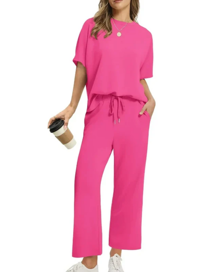 ASANARE - Morbido set di pantaloni e top casual