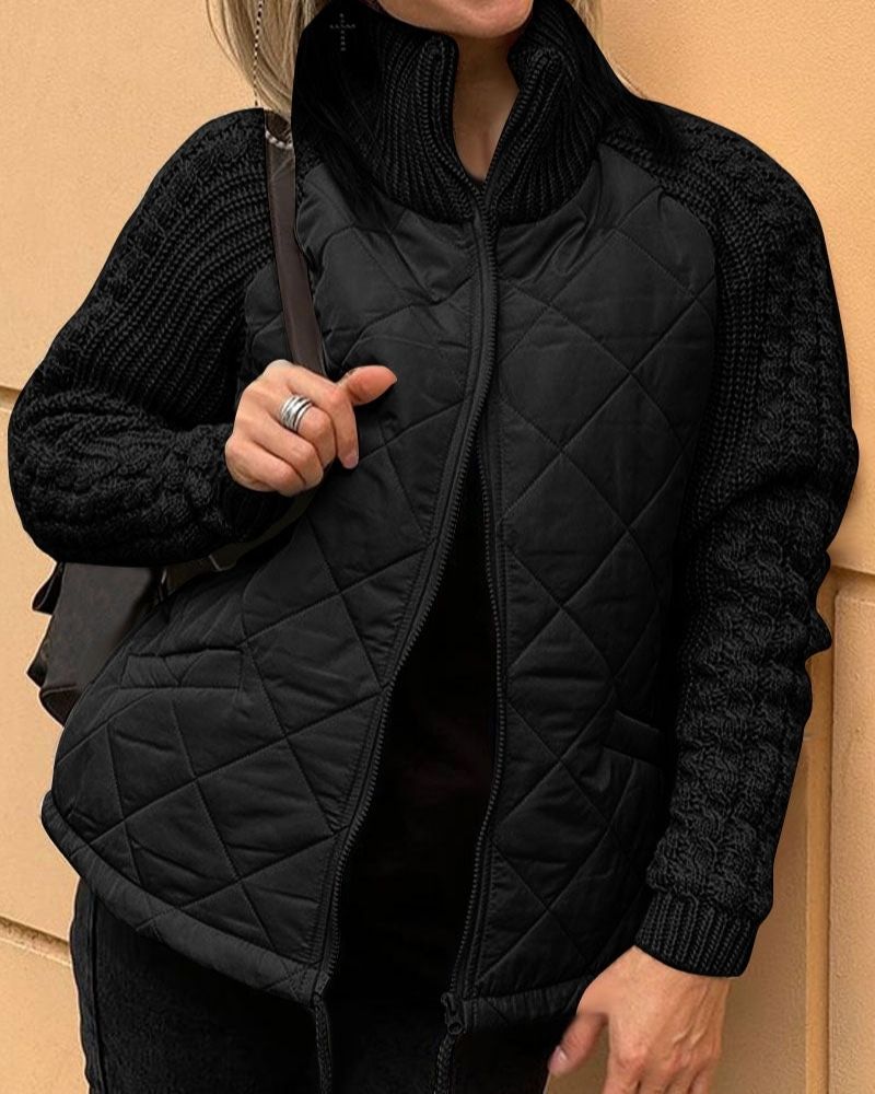 BOILAR - Giacca casual in maglia con chiusura a zip