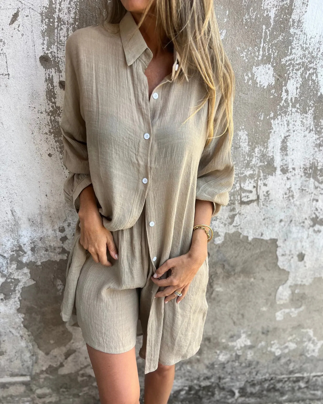 IZELA - Set camicia e pantaloncini casual