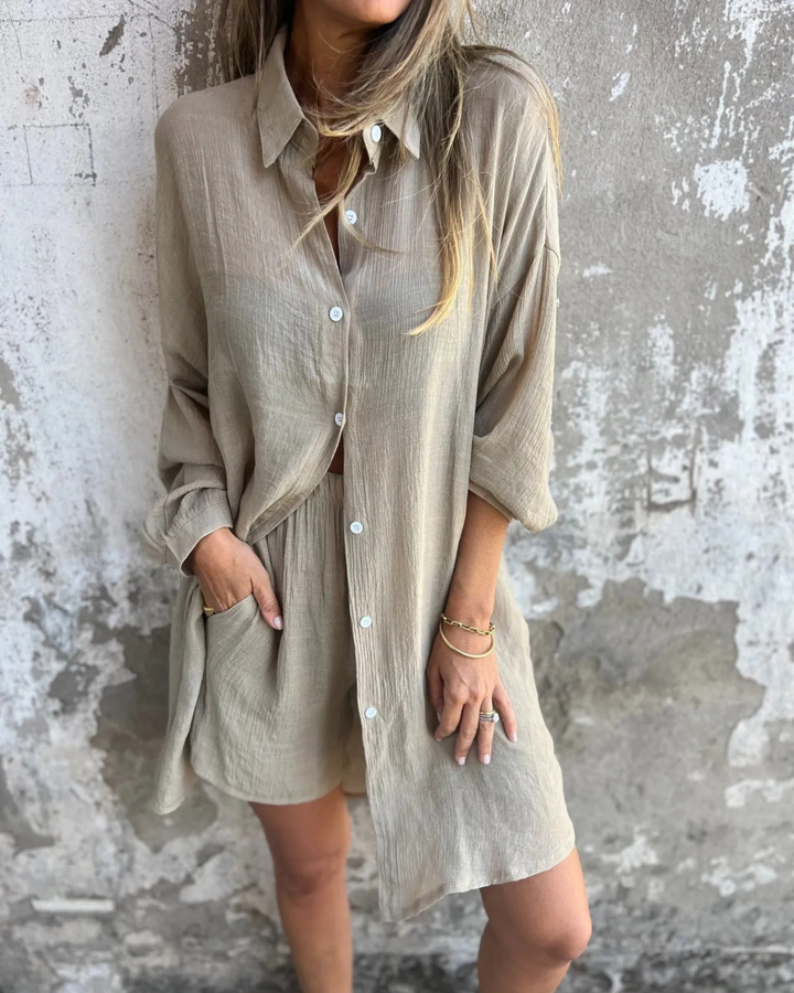 IZELA - Set camicia e pantaloncini casual