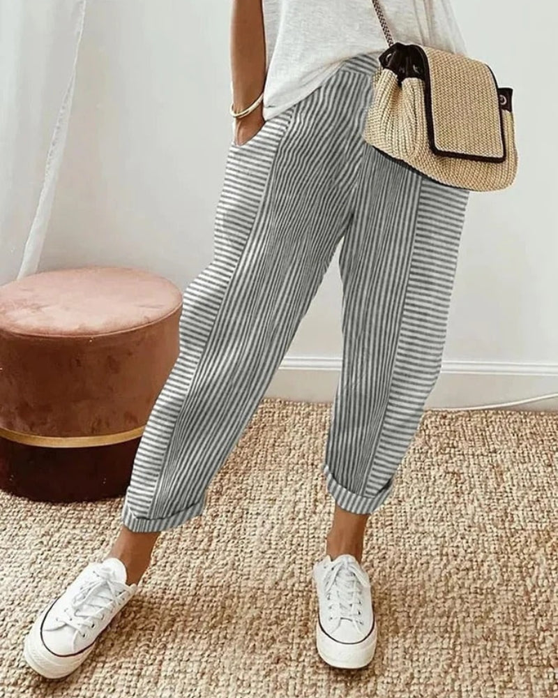 AMARA - PANTALONI A RIGHE