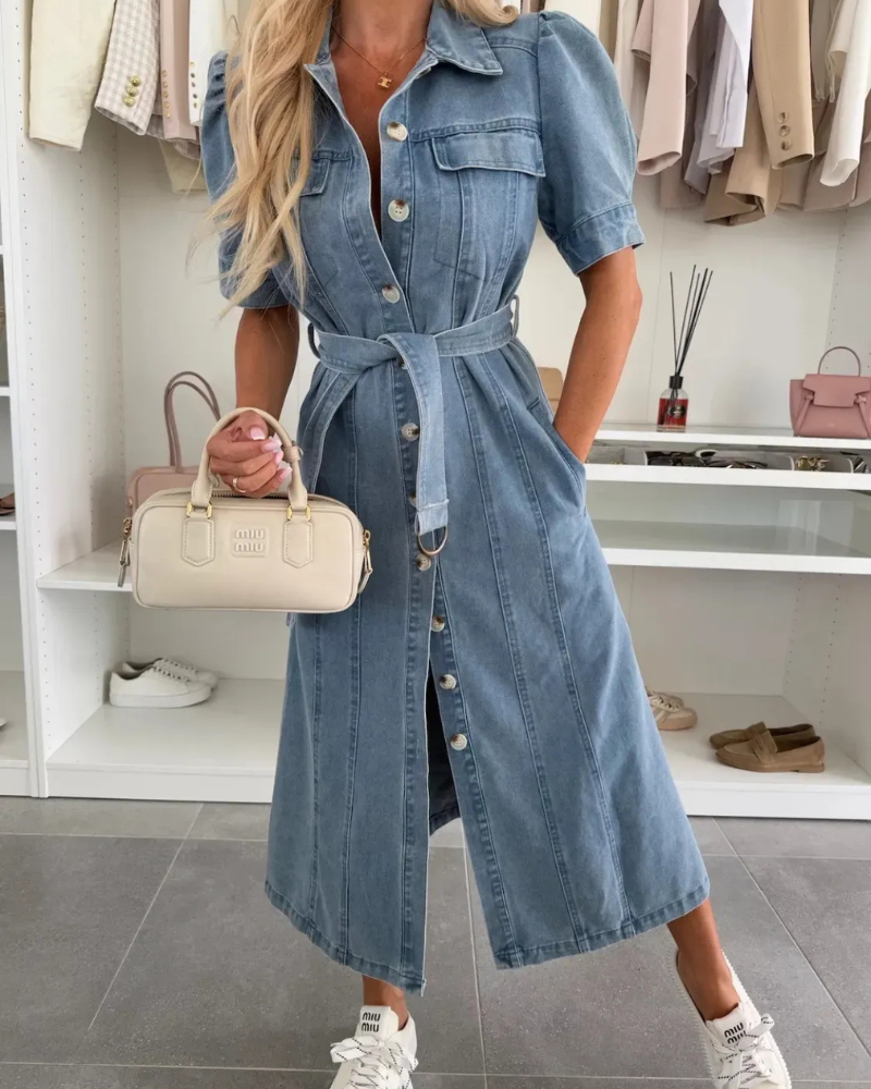 FINMERA - ABITO IN DENIM ELEGANTE