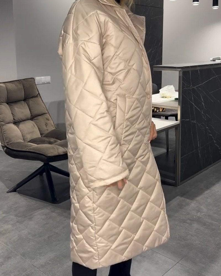 DIASY - Cappotto casual con risvolto di media lunghezza in cotone