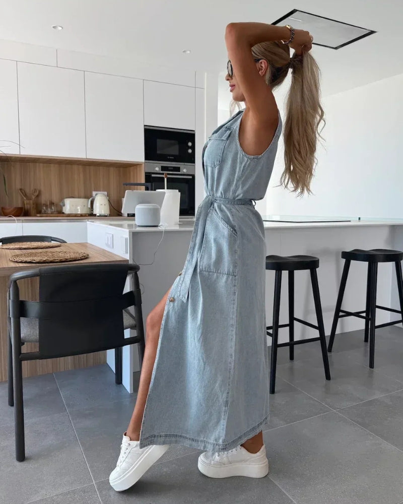 ISARELE - ABITO IN DENIM ELEGANTE
