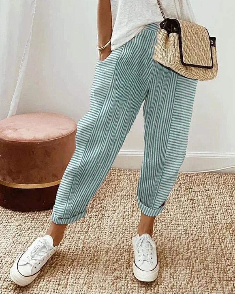 AMARA - PANTALONI A RIGHE