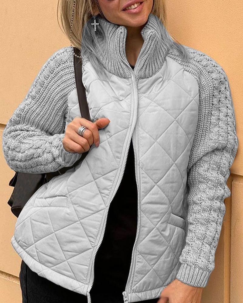 BOILAR - Giacca casual in maglia con chiusura a zip