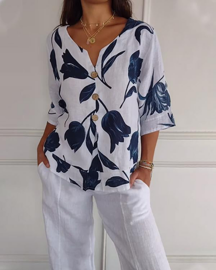 Elisa - Camicia casual in cotone