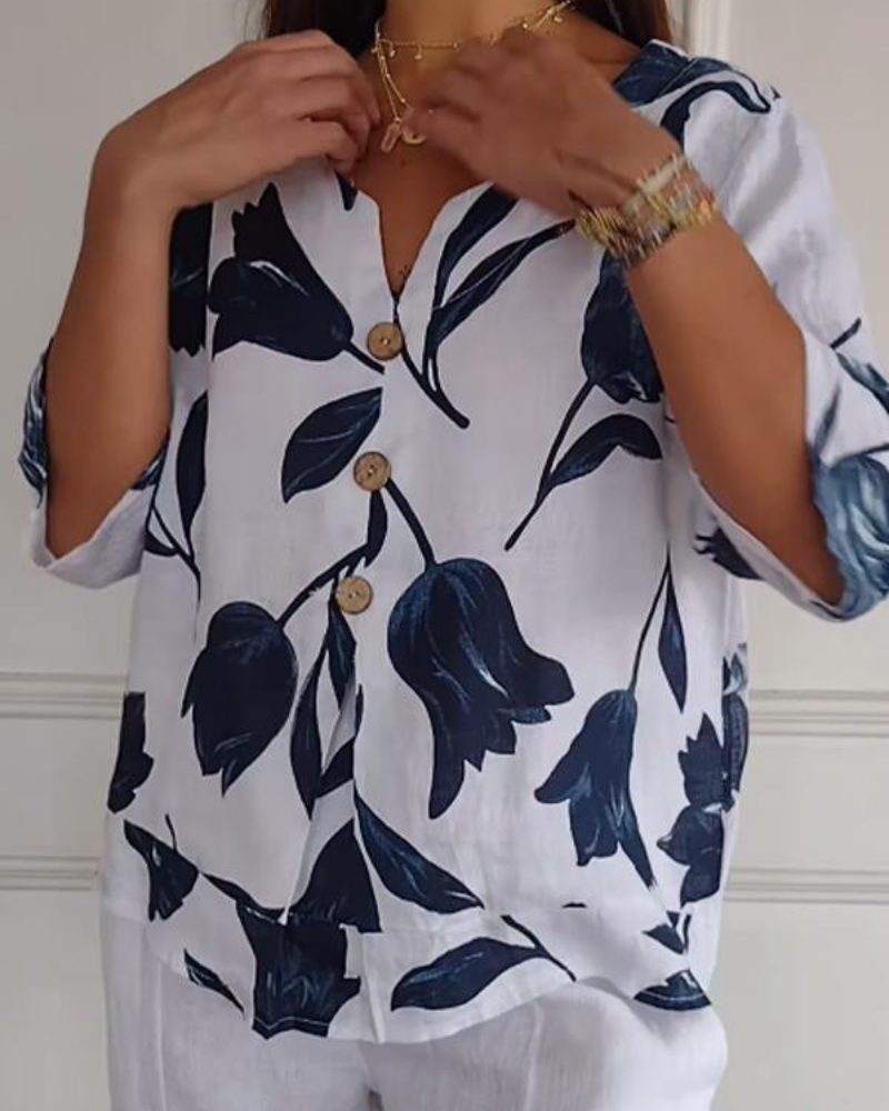 Elisa - Camicia casual in cotone